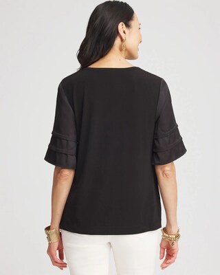 Jersey Tiered-Sleeve Tee click to view larger image.