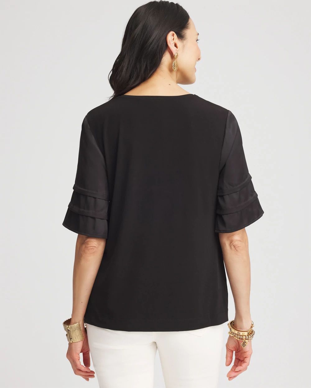 Jersey Tiered-Sleeve Tee