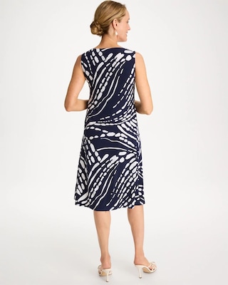 Jersey Knit Printed Shift Dress click to view larger image.