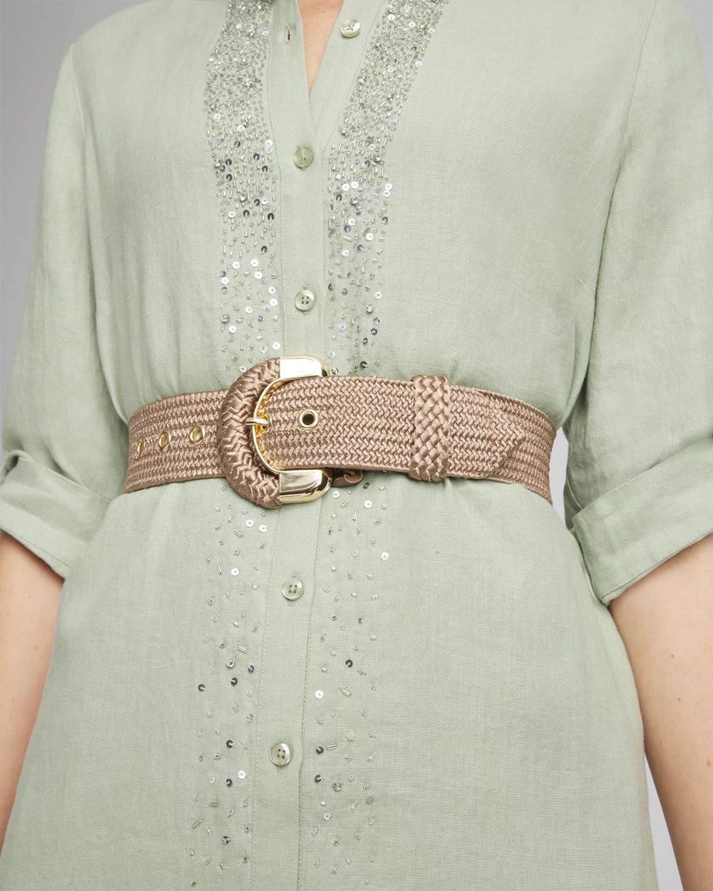 Satin Stretch Metal Belt