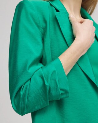 Cropped Ruched Sleeve Blazer click to view larger image.