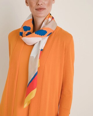 Giraffe-Print Square Scarf
