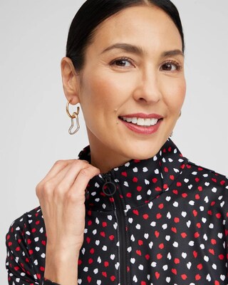 Zenergy® UPF Heart Print Long Sleeve Top