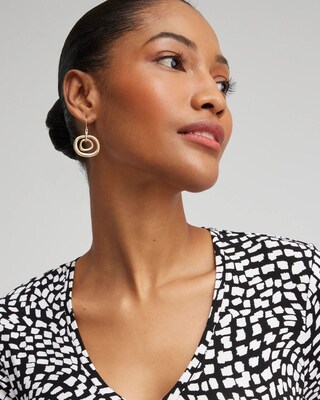 Eccentric Gold Tone Drop Earrings