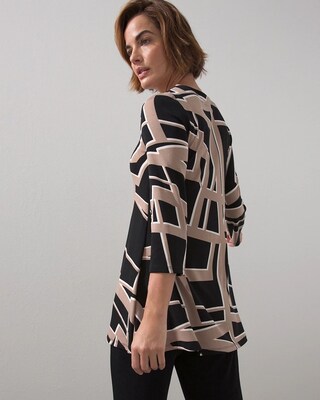 Travelers Abstract Print Tunic