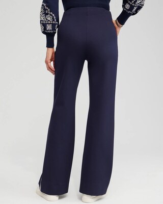 Ponte Side Stripe Flare Pants