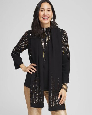 Black Embellished Scarf