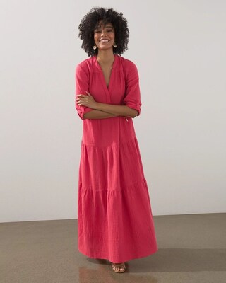 Gauze Tiered Maxi Dress