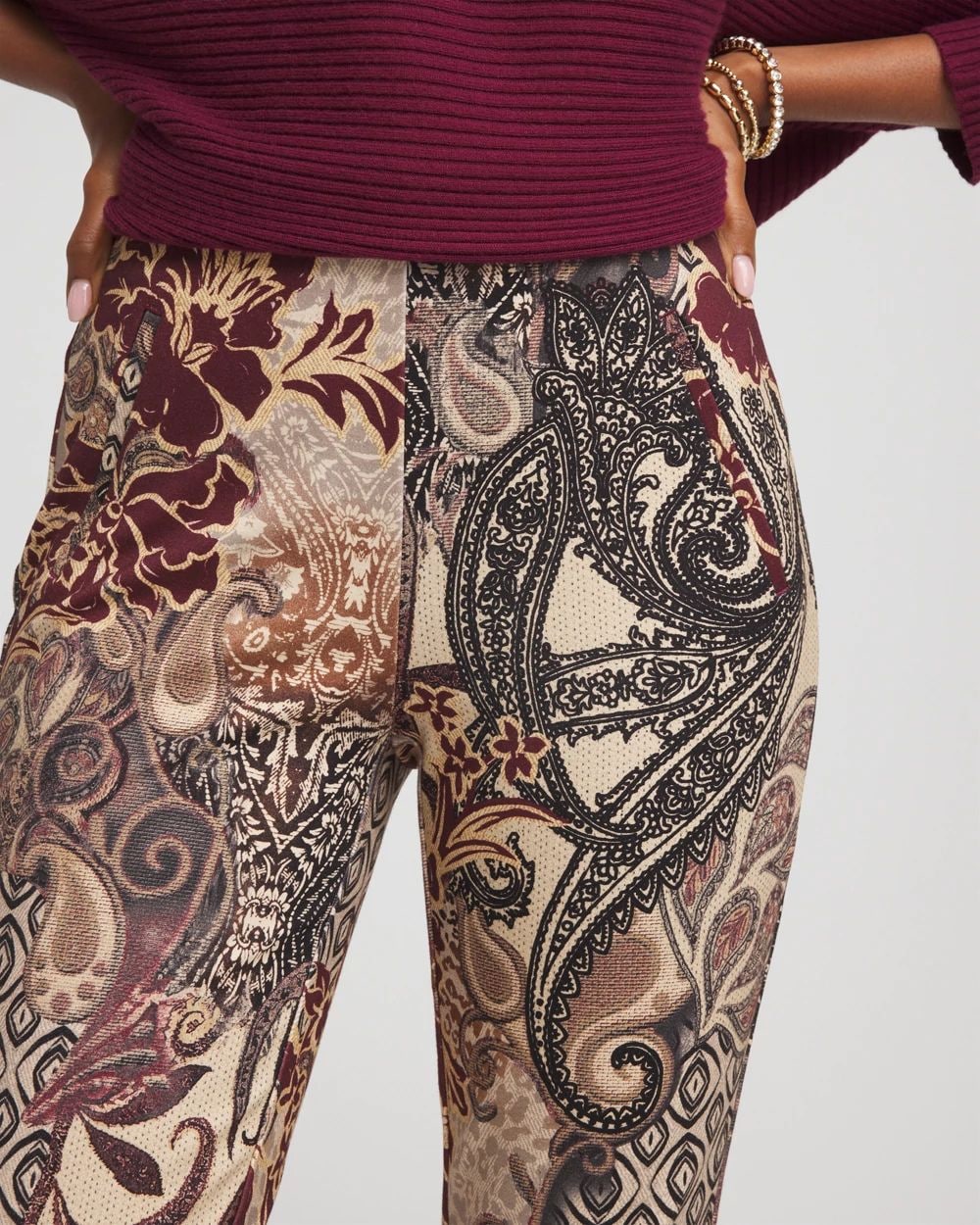 Artisan Patchwork Juliet Slim Ankle Pants