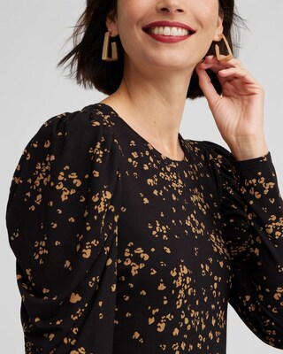 Shirred Long Sleeve Top