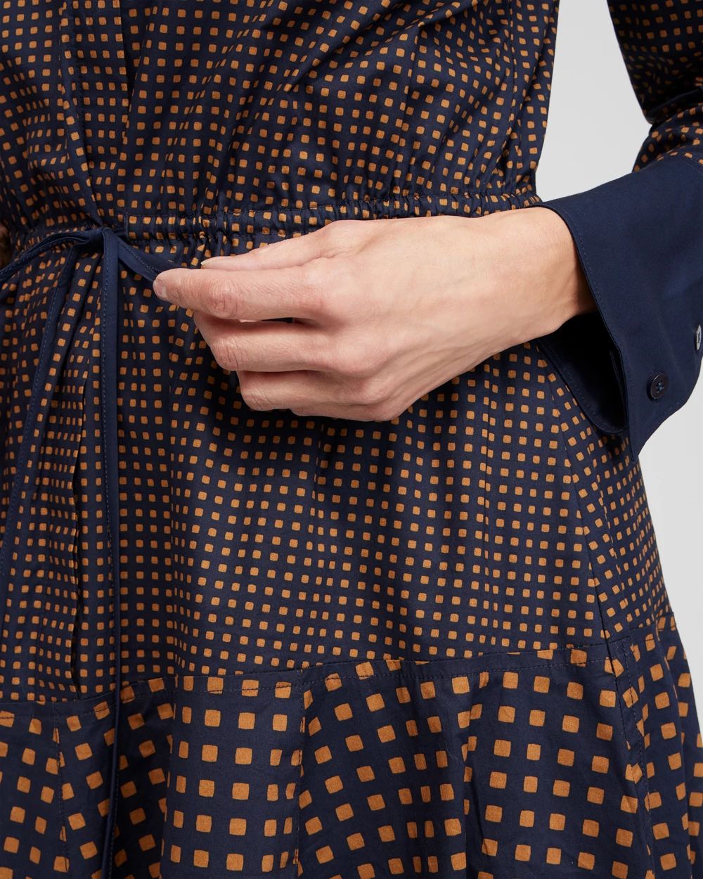 Asymmetrical Mixed Print Shirt Dress