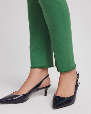 Girlfriend Fray Hem Ankle Jeans click to view larger image.