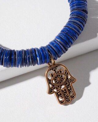 Hamsa Hand Drop Off Stretch Bracelet
