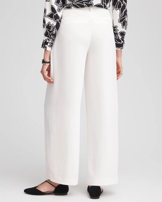 Crepe Pleated Wide-Leg Pants click to view larger image.