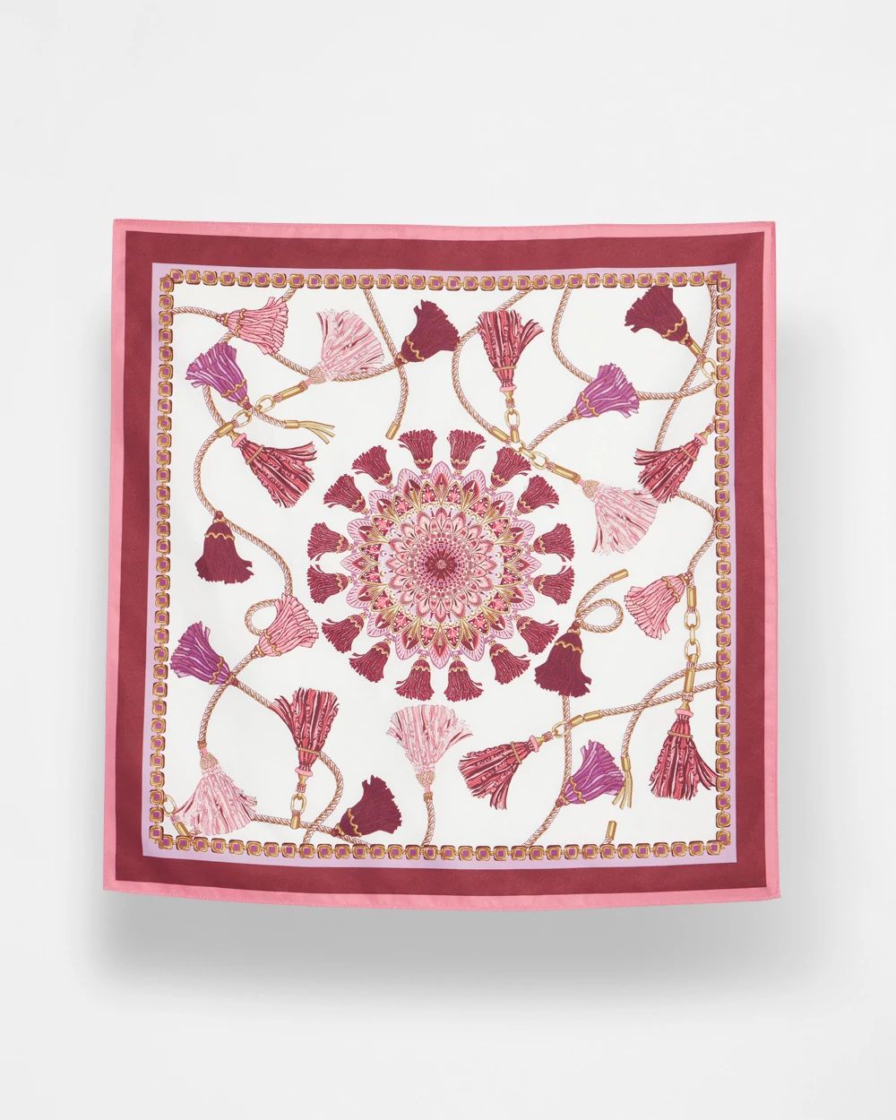 Tassel Print Neckerchief Square Scarf