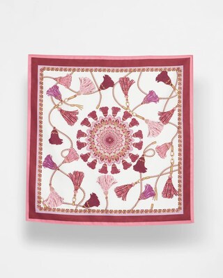 Tassel Print Neckerchief Square Scarf
