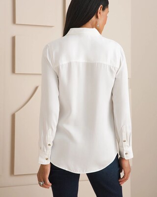Sandwashed Satin Easy Shirt