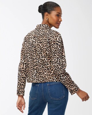 Leopard Denim Jacket