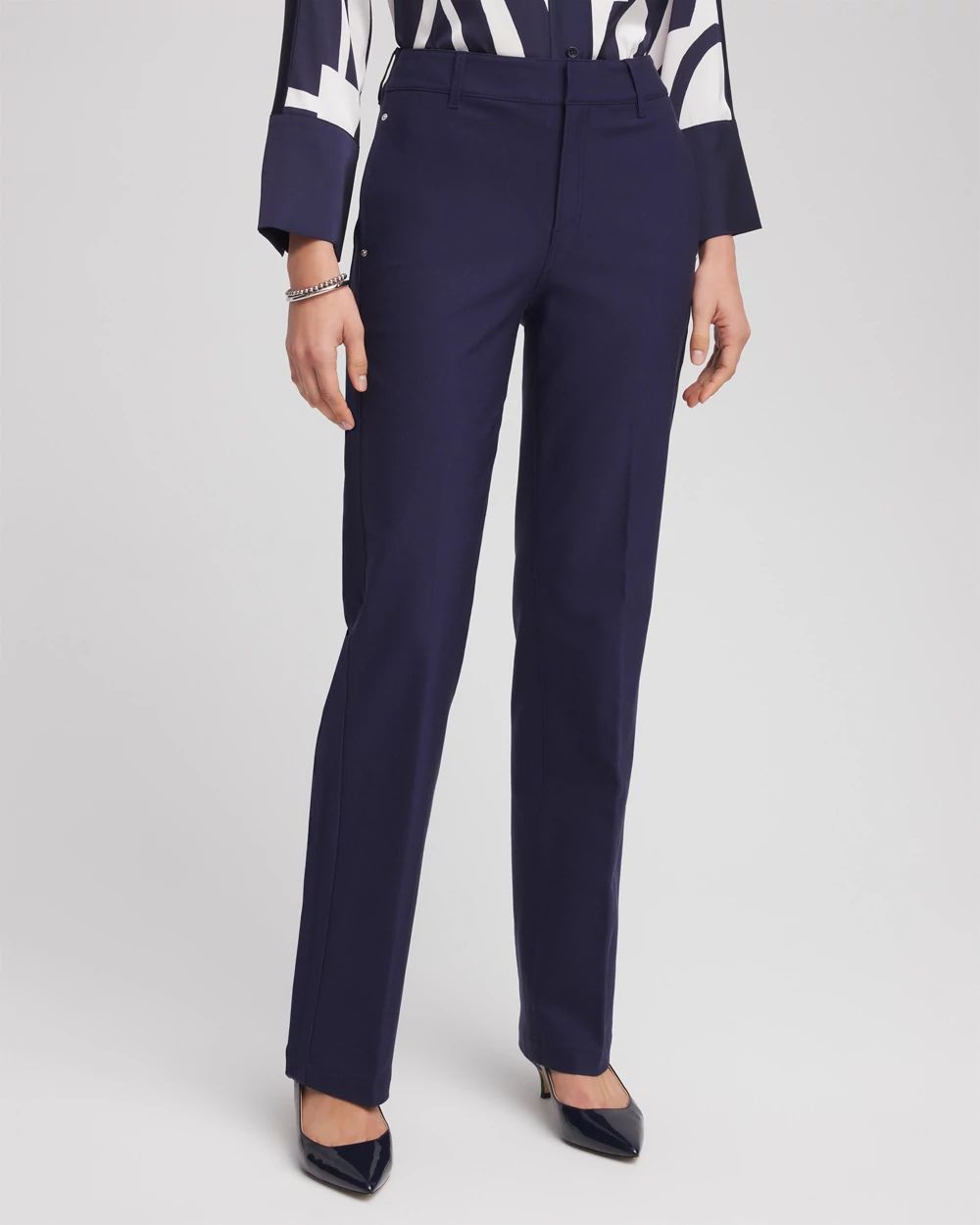 Cotton Straight-Leg Trousers