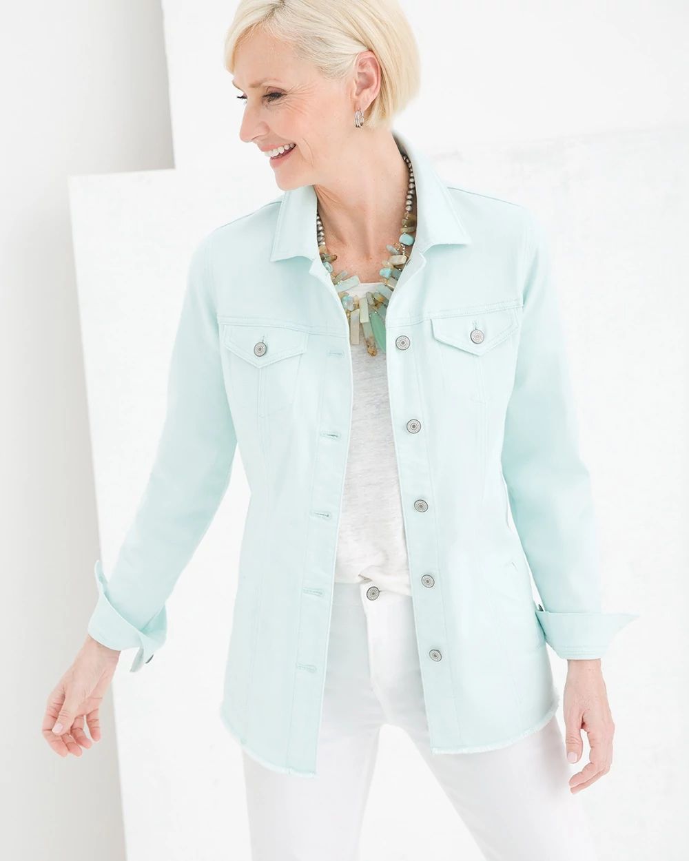 Fray Hem Denim Jacket