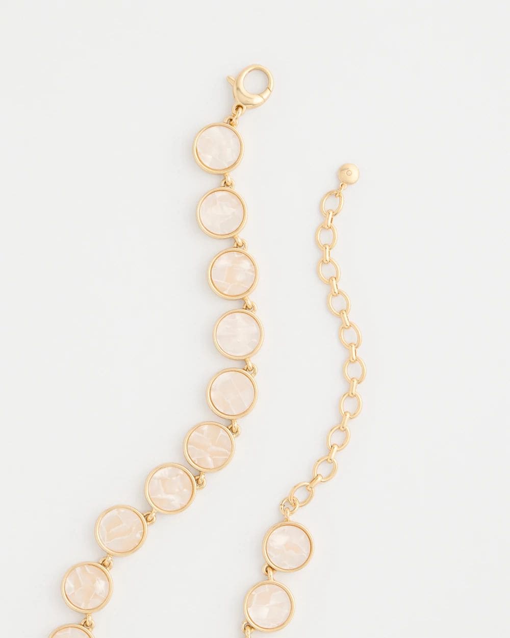 Pearlescent Rounded Collar Necklace click to view larger image.