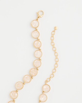 Pearlescent Rounded Collar Necklace click to view larger image.