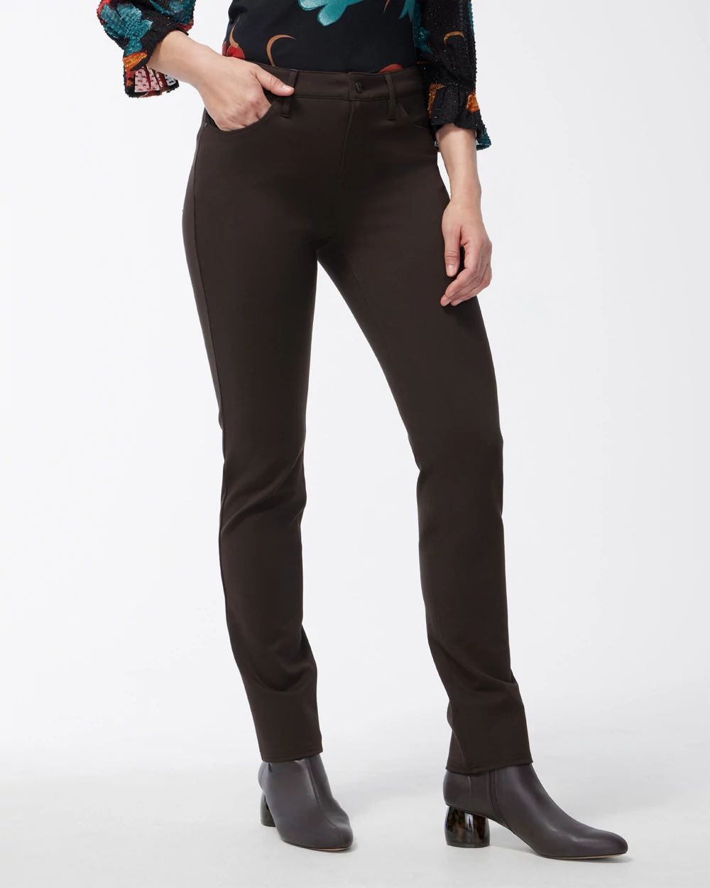 Ponte 5-Pocket Slim Pants