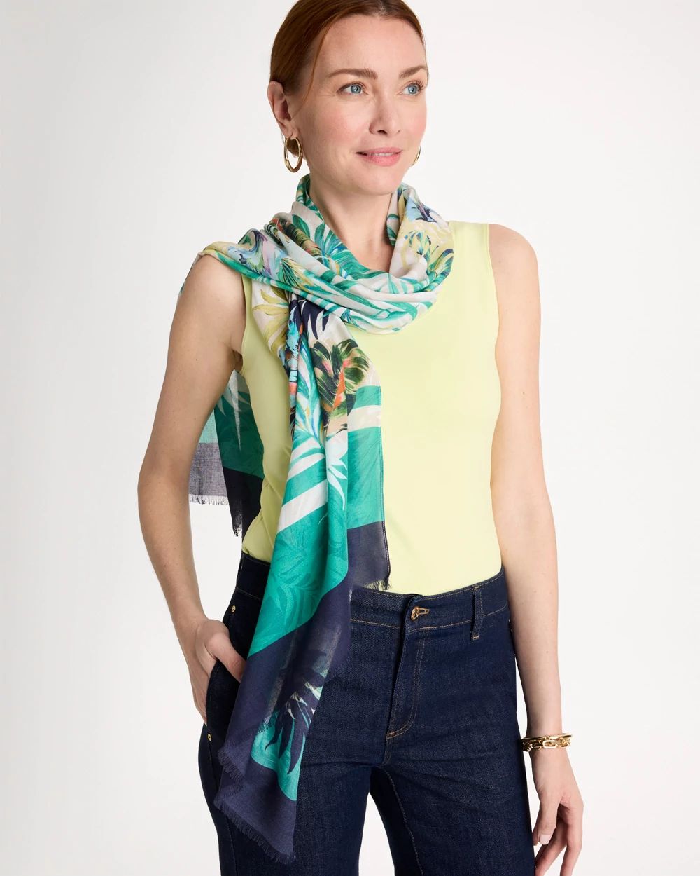 Printed Oblong Scarf