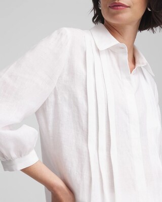 Pintuck Placket Linen Tunic click to view larger image.