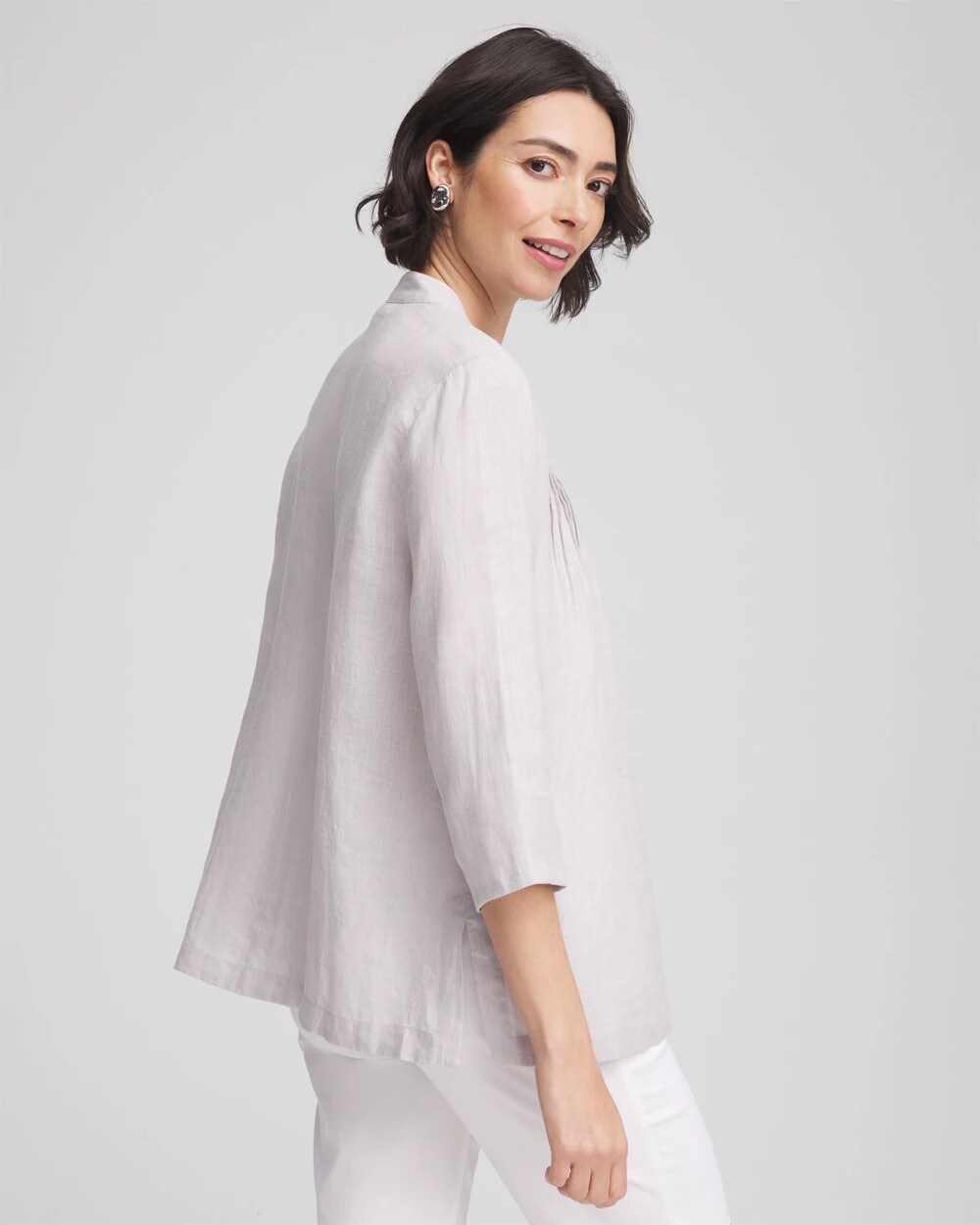 Embellished Linen Kurta Tunic