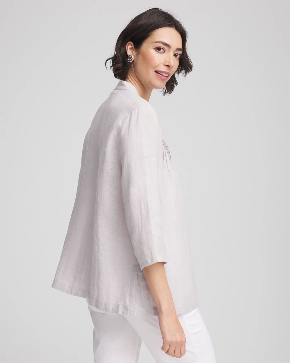 Embellished Linen Kurta Tunic