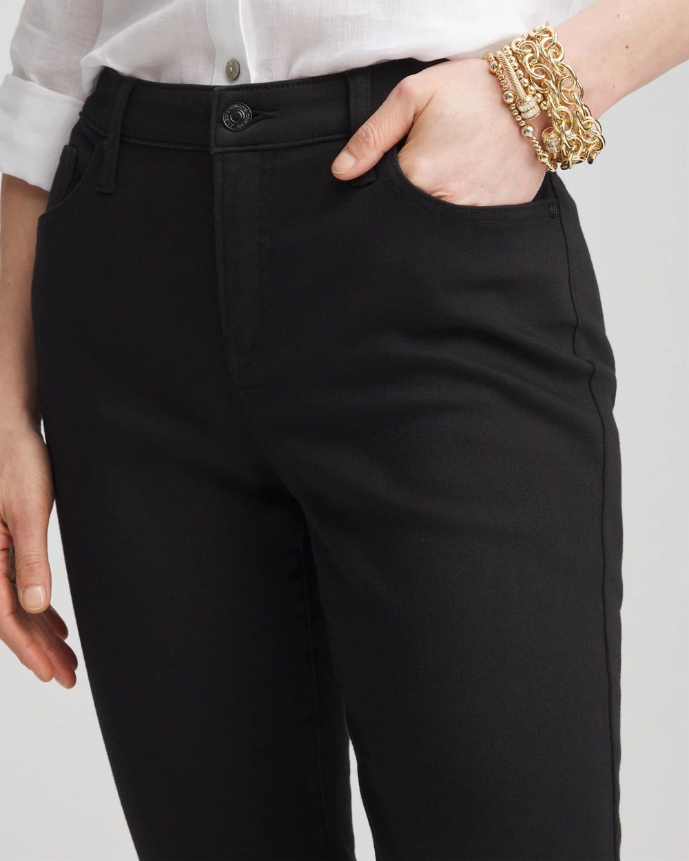 So Slimming Petite Girlfriend Ankle Jeans click to view larger image.