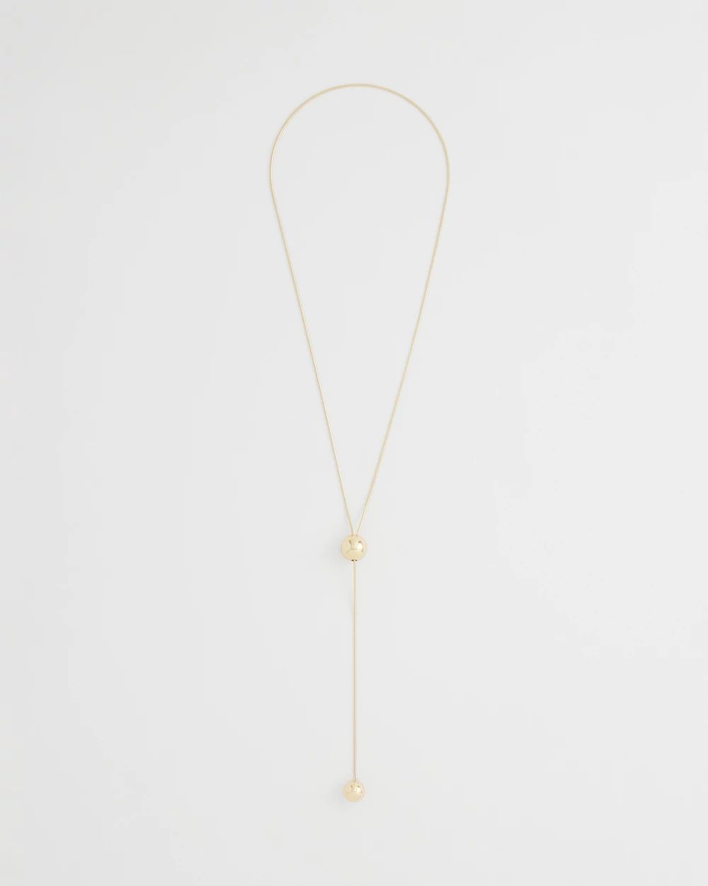 Adjustable Gold Tone Y-Necklace click to view larger image.