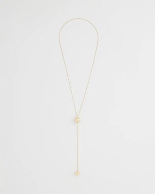Adjustable Gold Tone Y-Necklace click to view larger image.