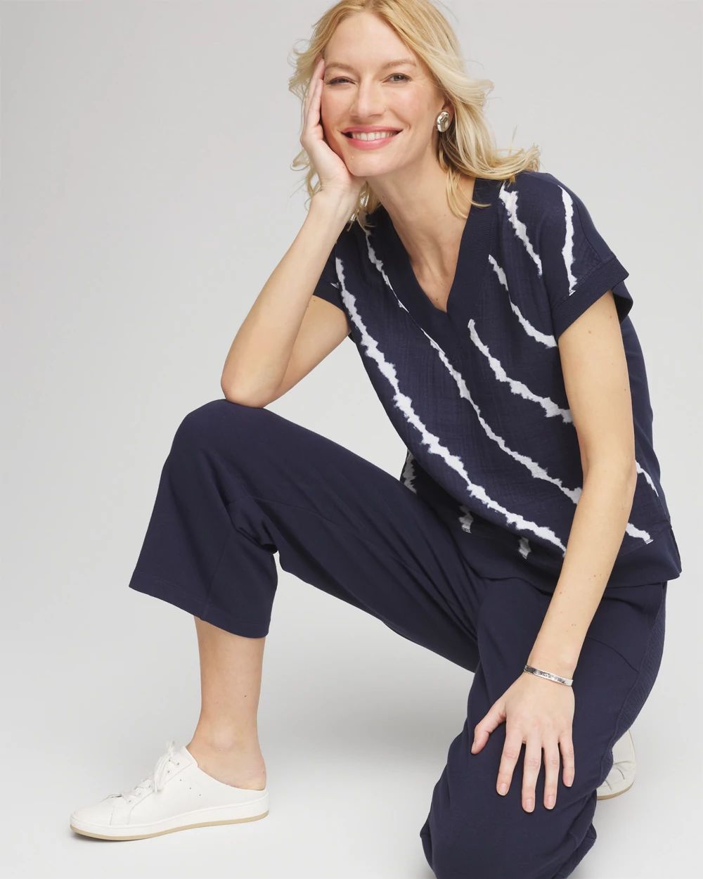 Zenergy® Tie-Dye Gauze Top