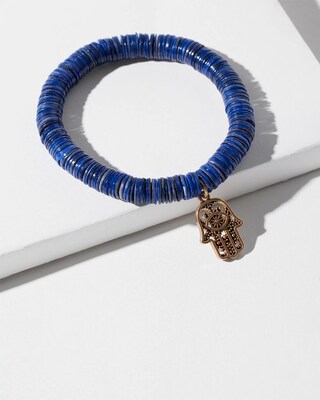 Hamsa Hand Drop Off Stretch Bracelet