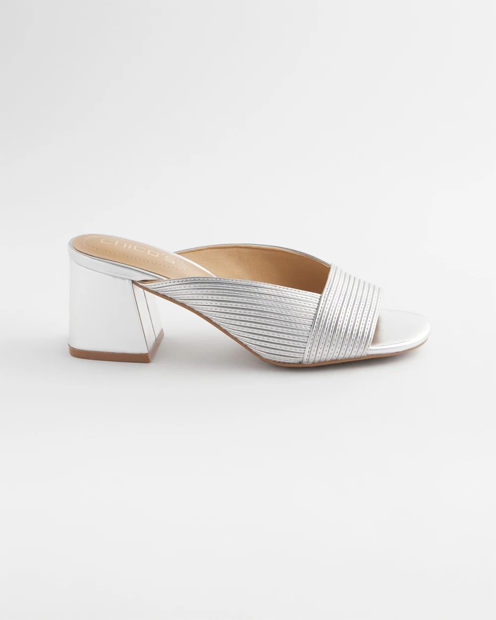 Vinia Metallic Rope Block Heels