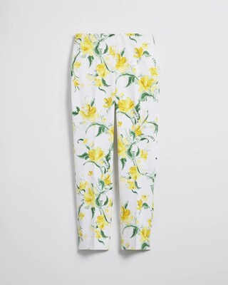 Juliet Floral Straight Cropped Pants