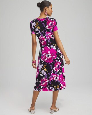 Travelers™ Floral Cap Sleeve Midi Dress