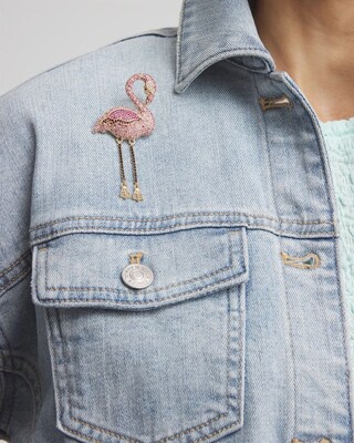 Pink Diamond-Effect Flamingo Brooch click to view larger image.