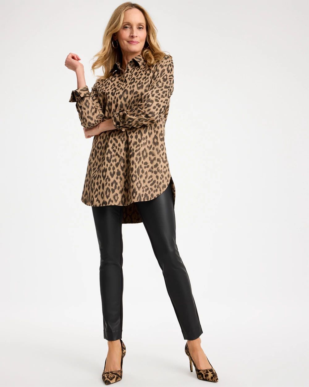 Faux Leather Juliet Slim Ankle Pants