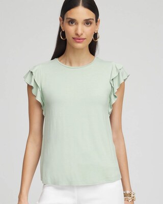 Touch of Cool™ Flutter Sleeve Tee