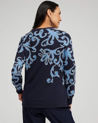 Zenergy® Scroll Print Pullover