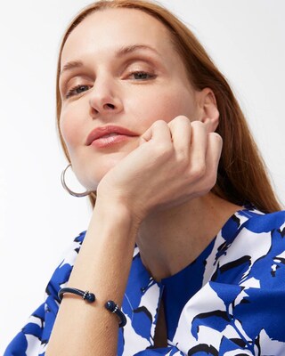 Navy Cuff Bracelet