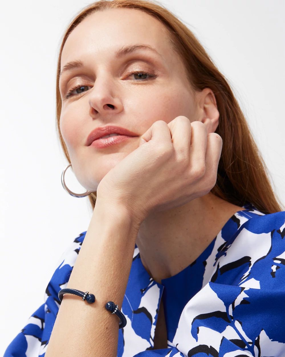 Navy Cuff Bracelet
