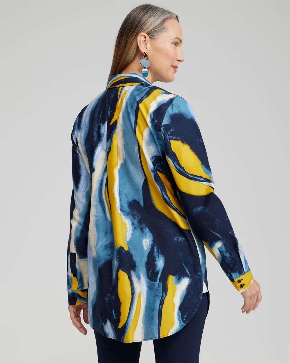 No Iron™ Stretch Swirl Print Tunic