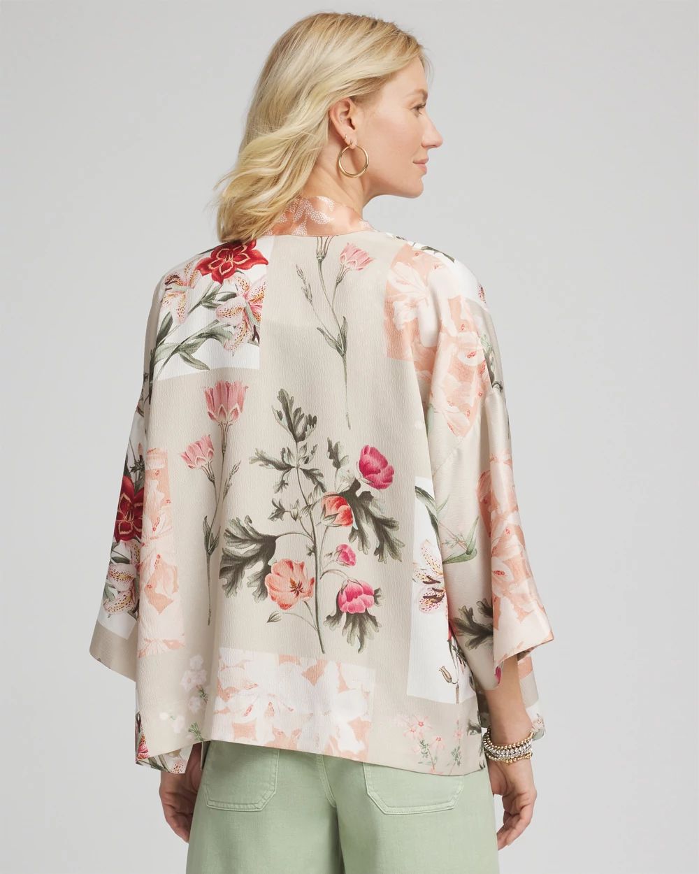 Fully Lined Chiffon Short Kimono