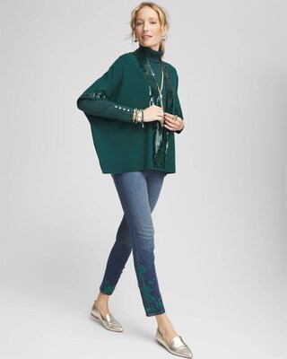 Sequin Placket Ruana click to view larger image.
