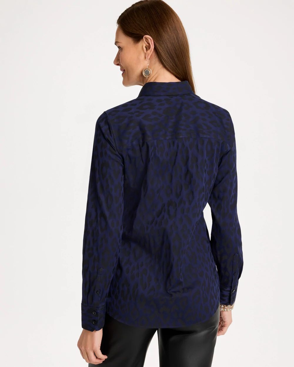 Animal Jacquard No Iron™ Stretch Shirt click to view larger image.