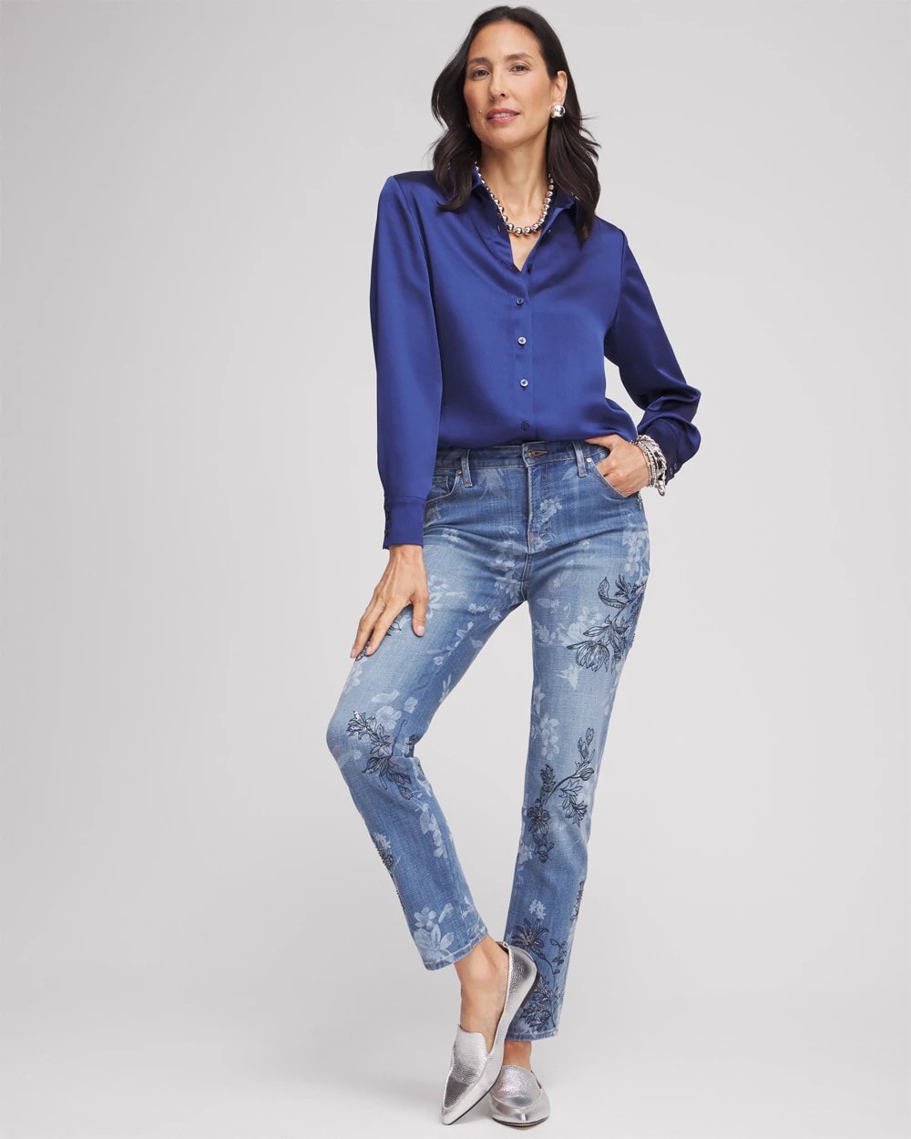 Stretch Satin Blouse